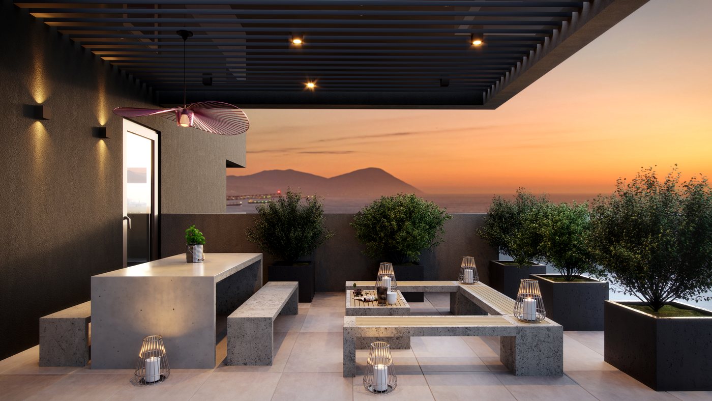 Terraza panorámica · espacio común