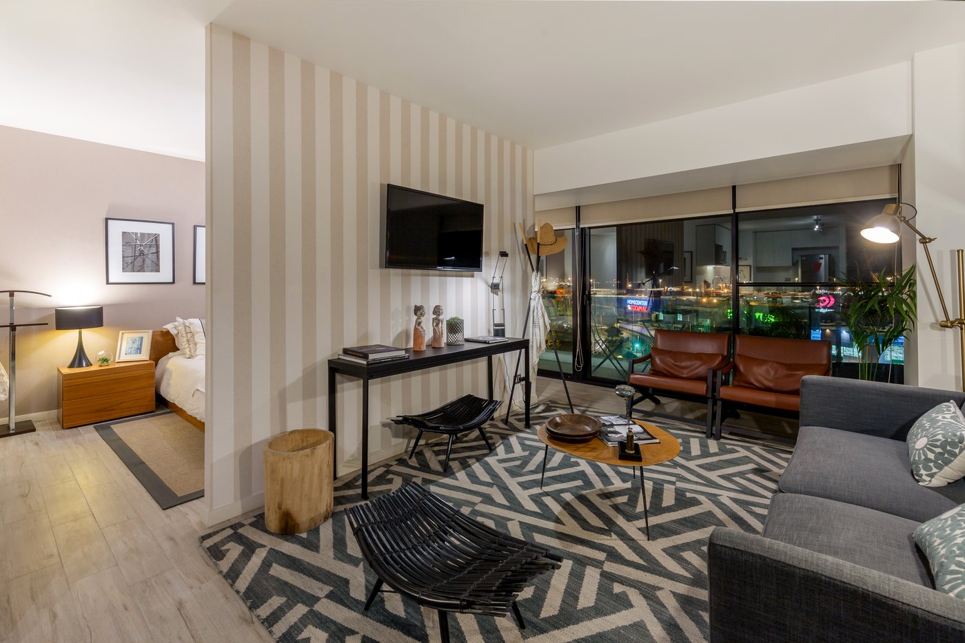 Living · comedor con vista al mar
